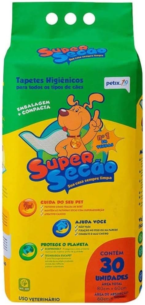 Petix Tapete Higiênico Supersecão para Cães, 30 Unidades