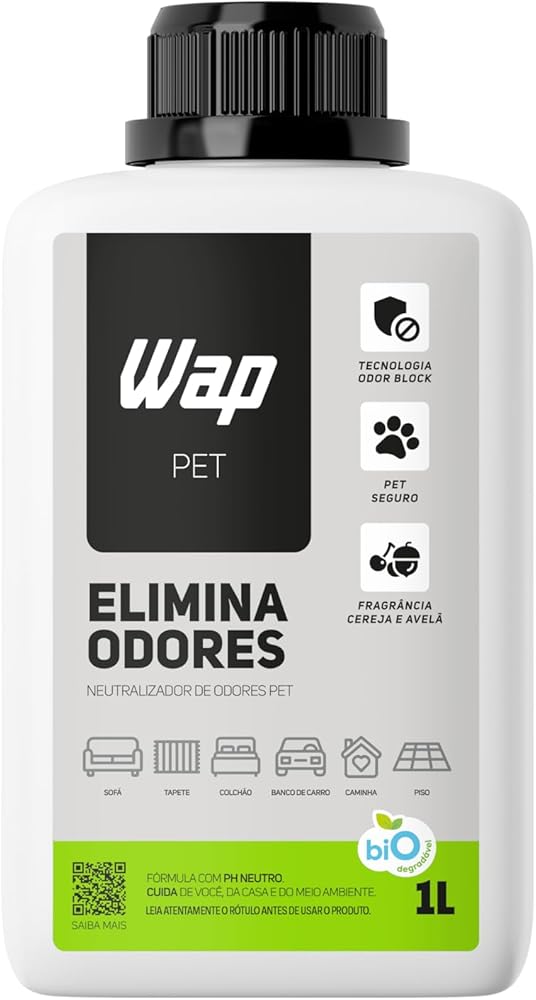 WAP Eliminador e Neutralizador de Odores Pet WAP ELIMINA ODORES PET 1 LITRO, Branco e Verde